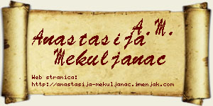 Anastasija Mekuljanac vizit kartica